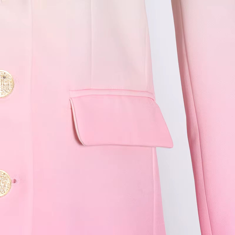 Pink Tailored Women’s Business Blazer Suit