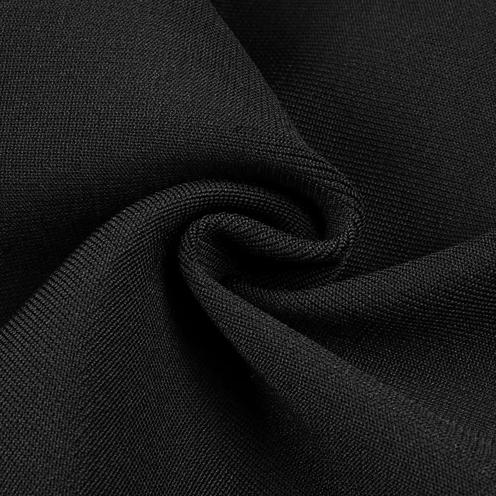 Nyra Noir Sheer Glitter Mesh Corset Gown