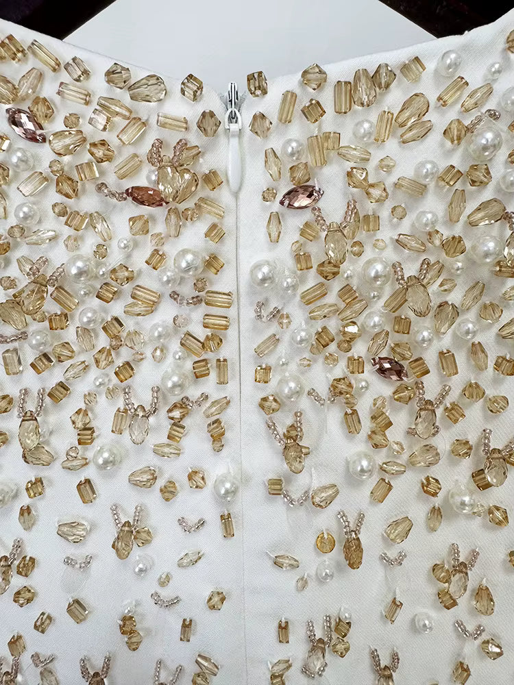 Amarise Beaded Sequin Evening Gown