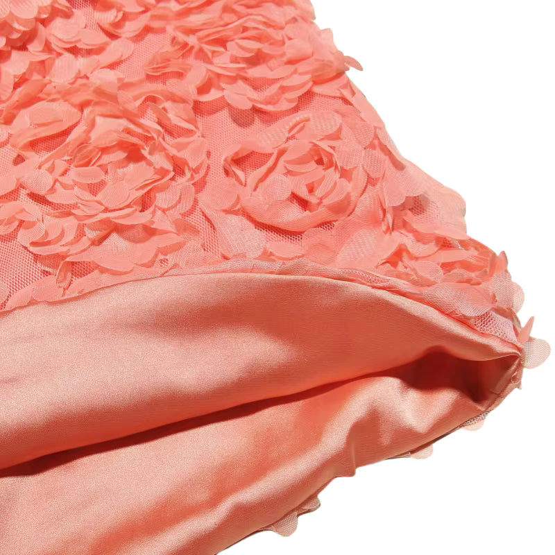 Lunessa Apricot Deep V Mini Dress