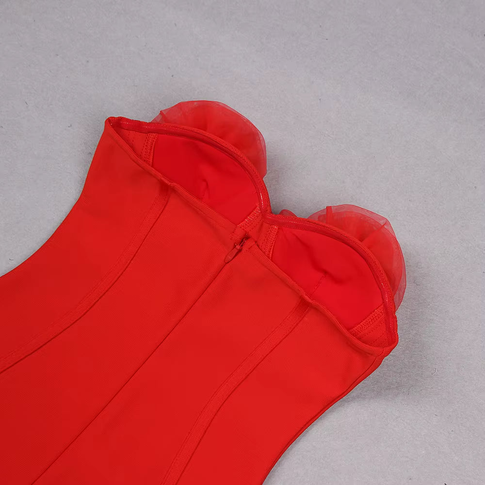 Floral Off-Shoulder Bandage Mini Dress