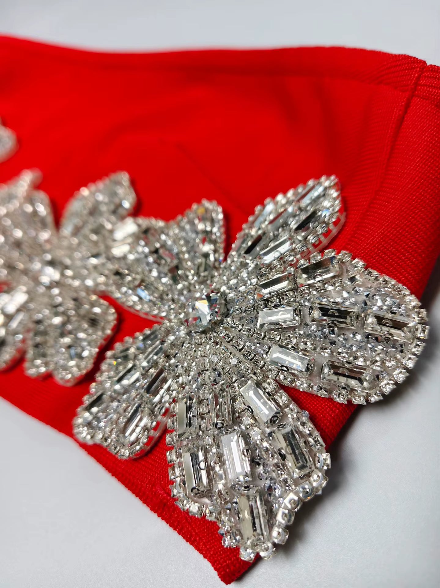 Radiance Bloom Rhinestone Two-Piece Set