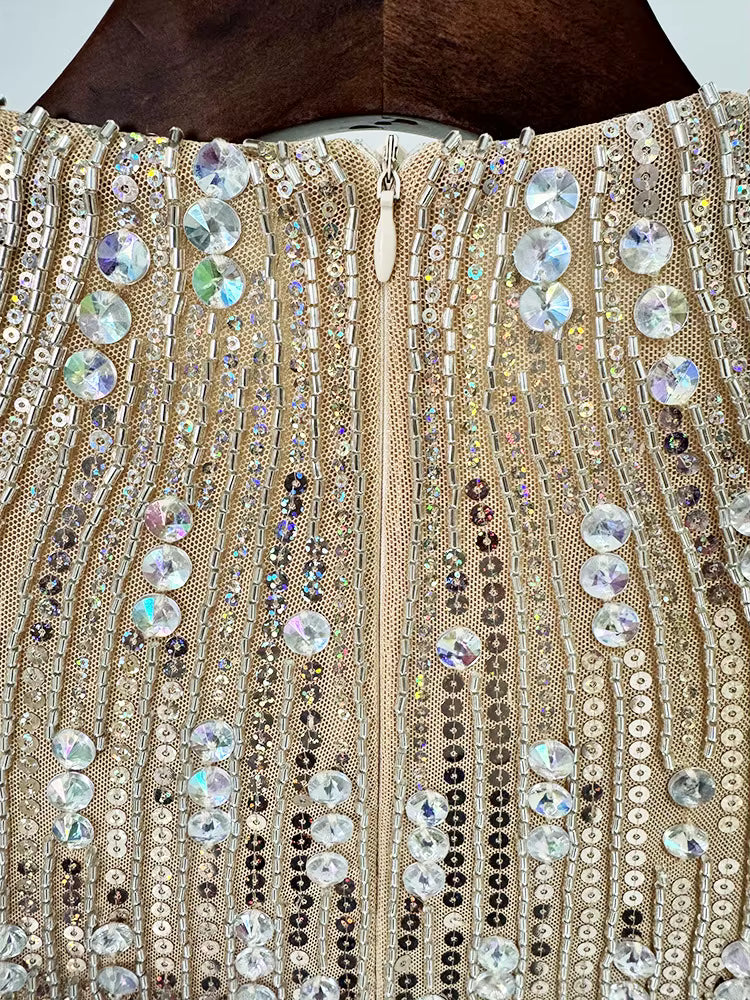 Isolde Beaded Sequin Midi Dress