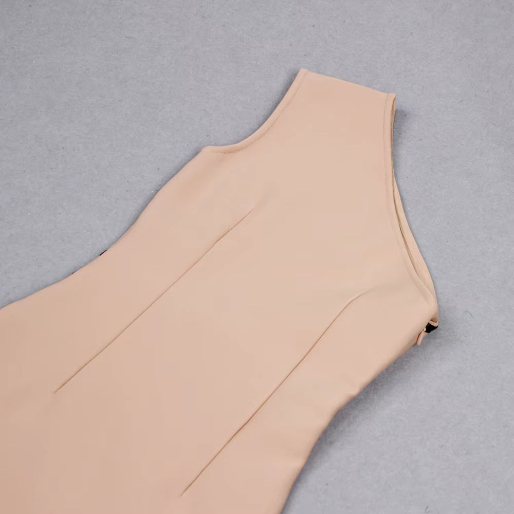 Seraphina Striated One-Shoulder Bandage Dress