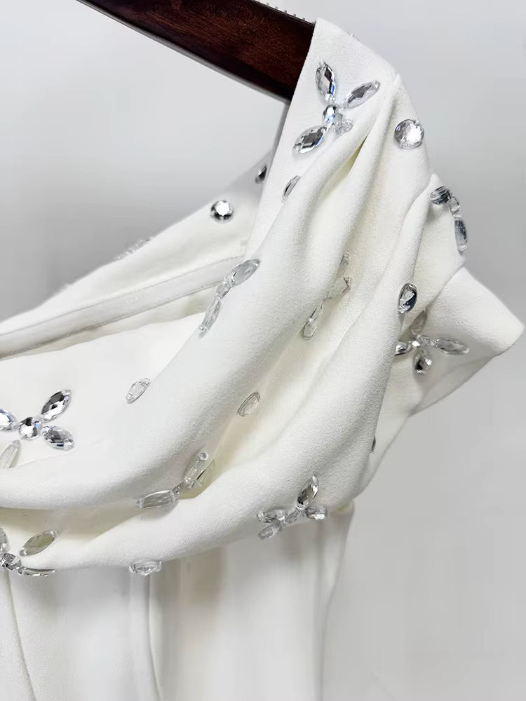 Radiant Bow Midi Dress – Off-Shoulder