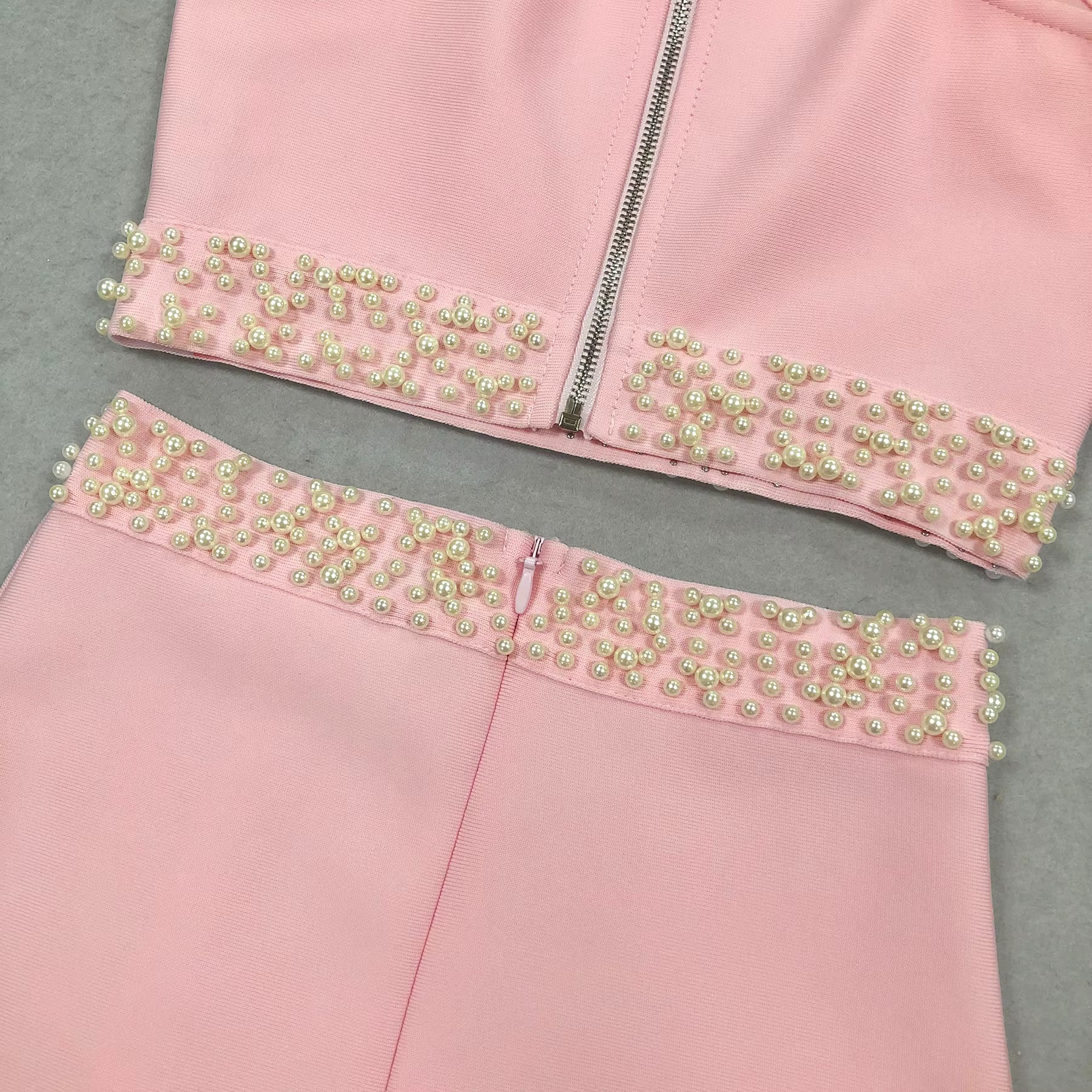 Pearl Empress Pink 2-Piece Bandage Skirt Set