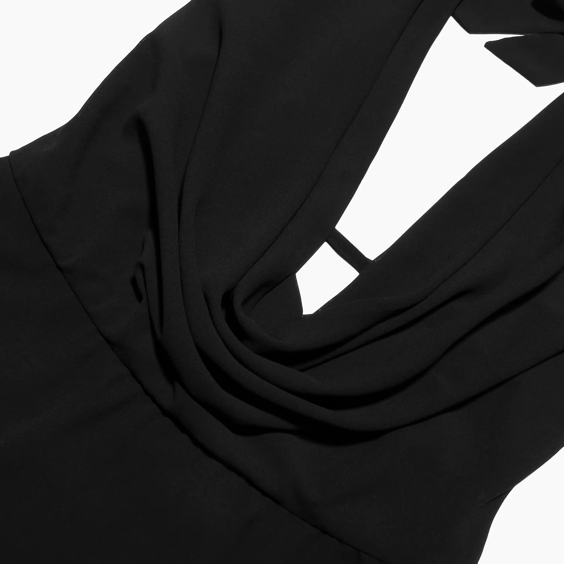 Sorella White Satin Cowl Neck Mini Dress