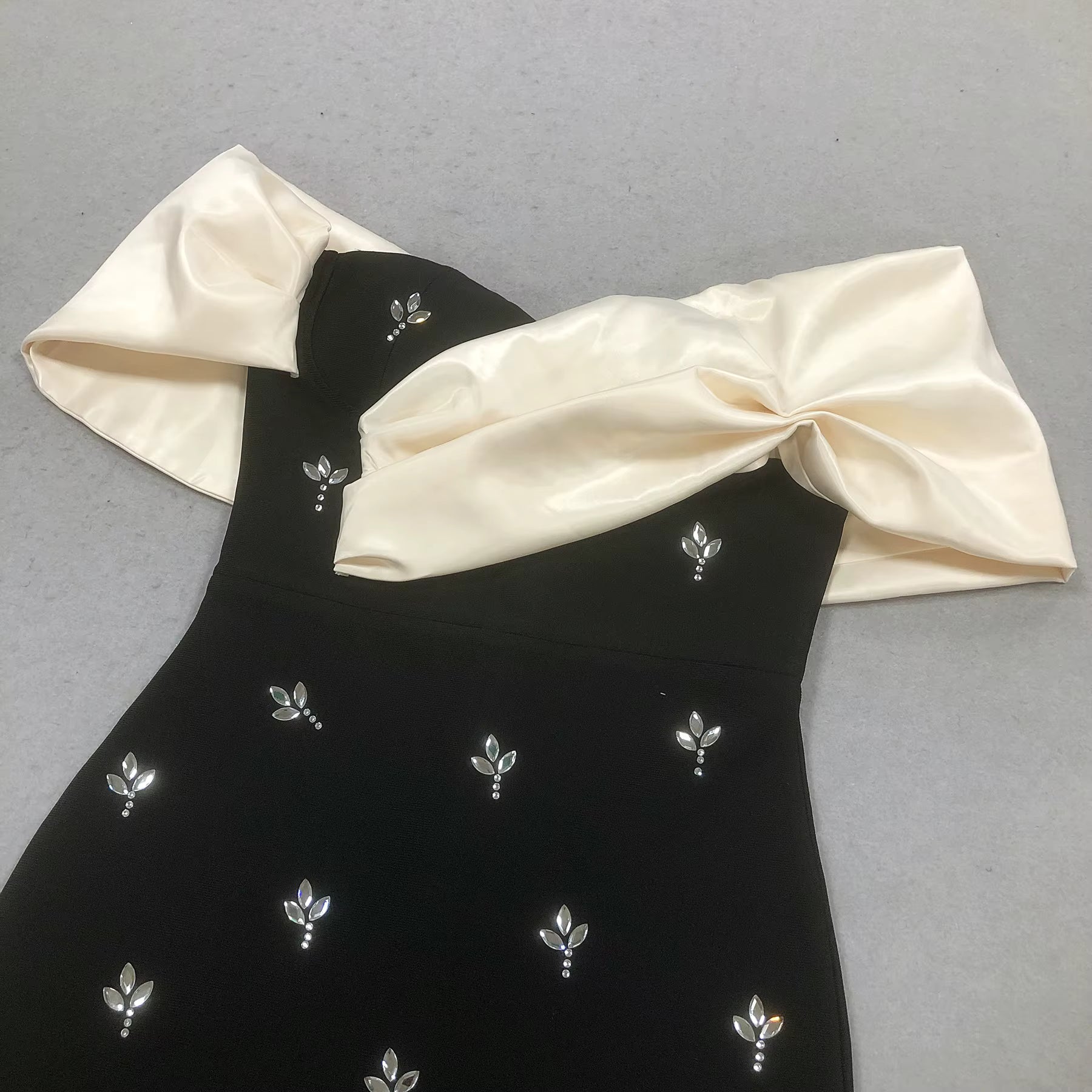 Isadora Off-Shoulder Beaded Bodycon Maxi Dress