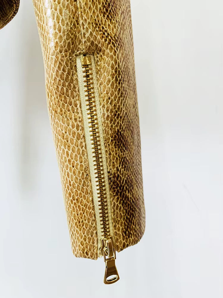 Aurelia Snake Print Satin Set