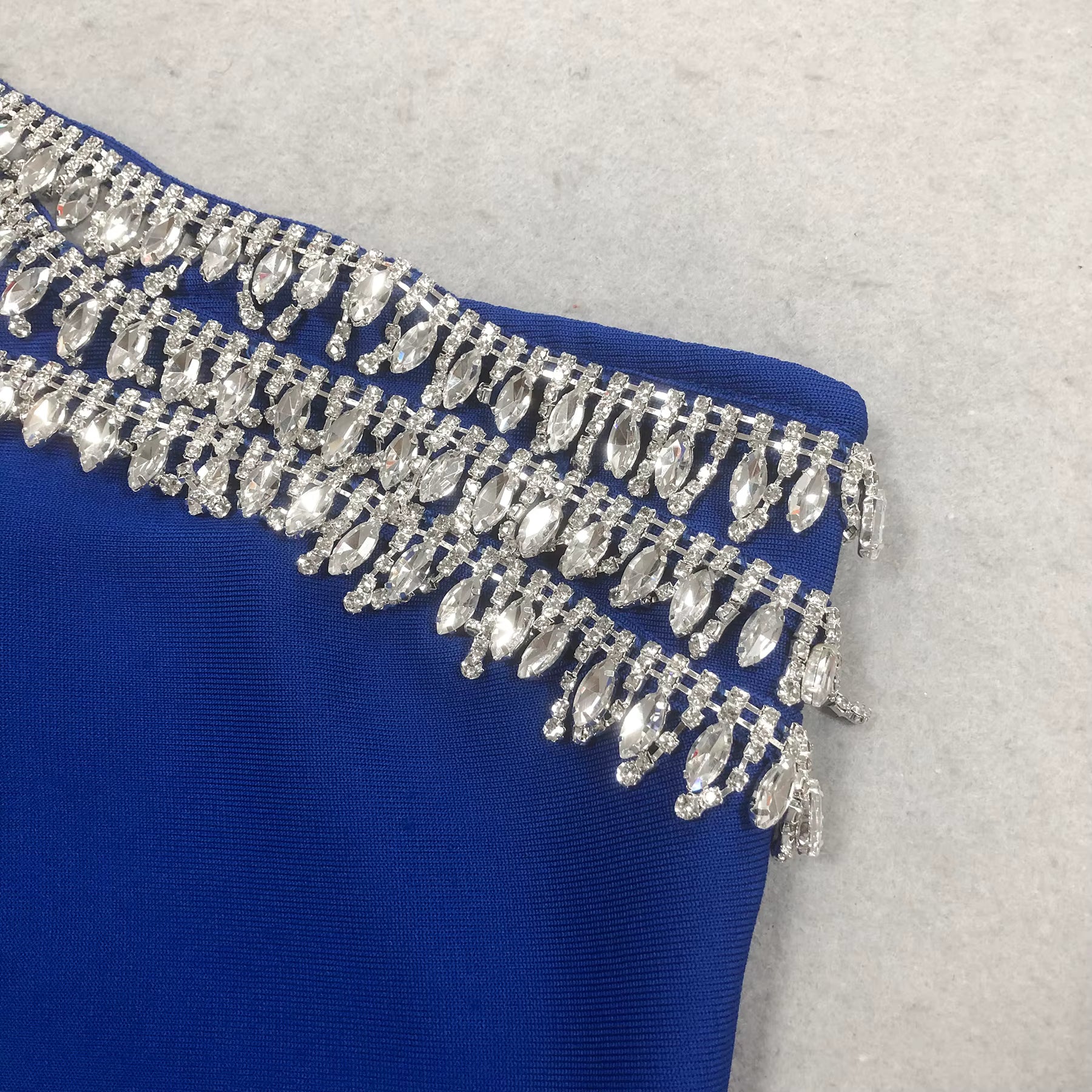 Seraphine One-Shoulder Rhinestone Maxi Gown