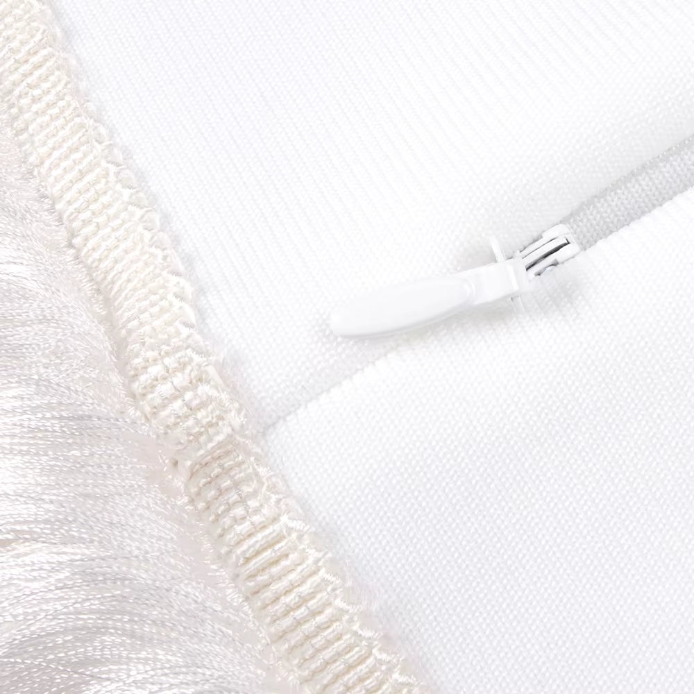 Valentina Wine Red Corset & Gradient Fringe Skirt Set