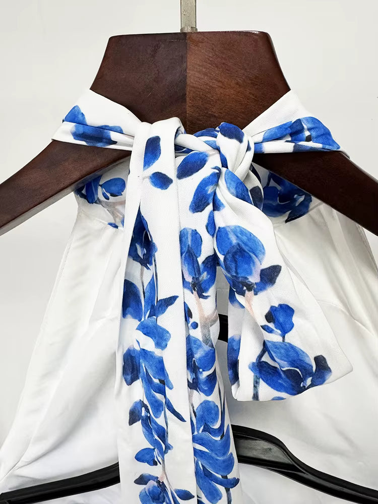 Amara Floral Halter Maxi Dress