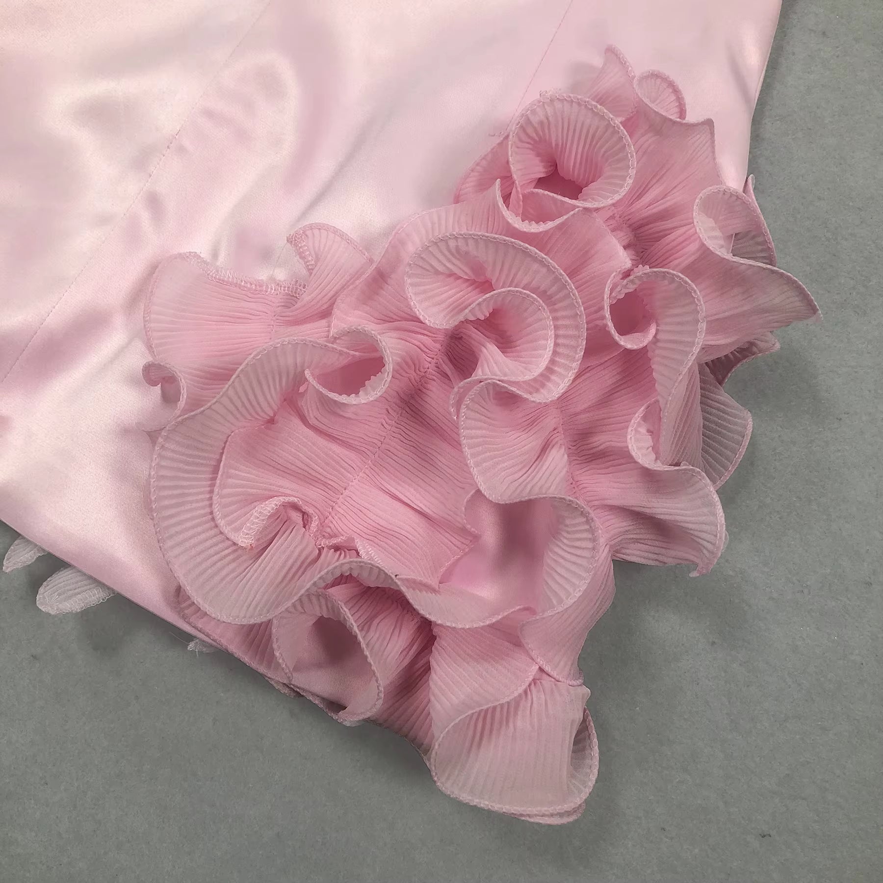 Isla Satin Asymmetrical Mini Dress