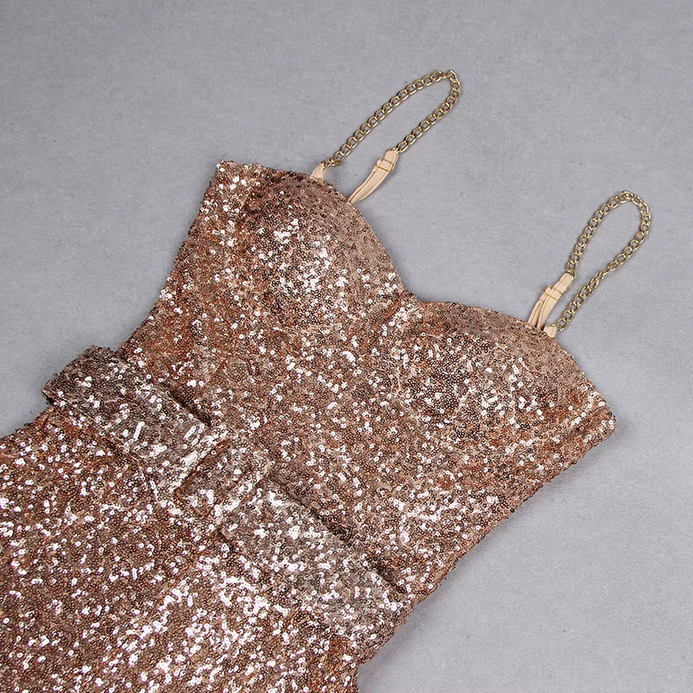 Aurelia Sequin Spaghetti Strap Jumpsuit