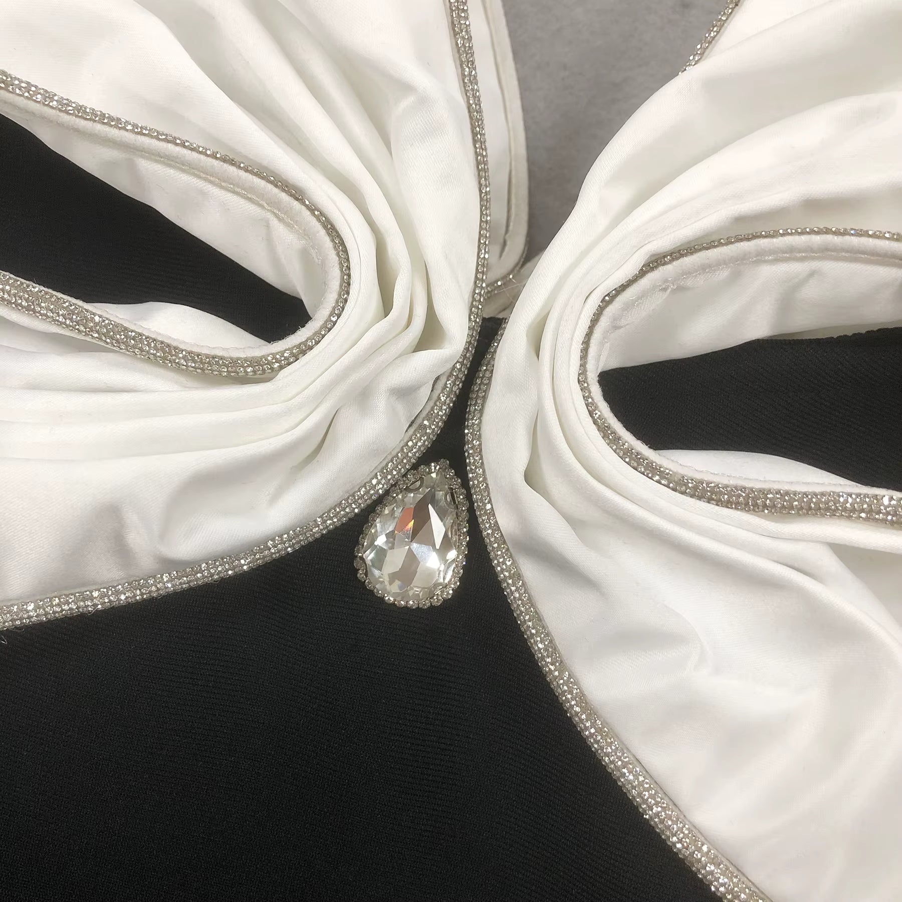 Strapless Satin Bow Mermaid Evening Gown