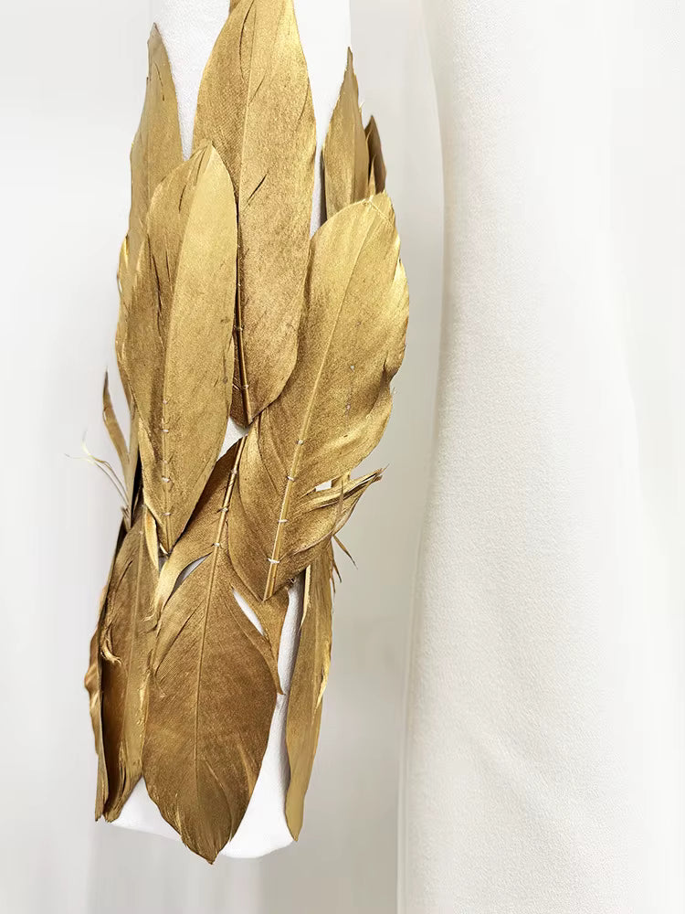 High Neck Long Sleeve Formal Dress