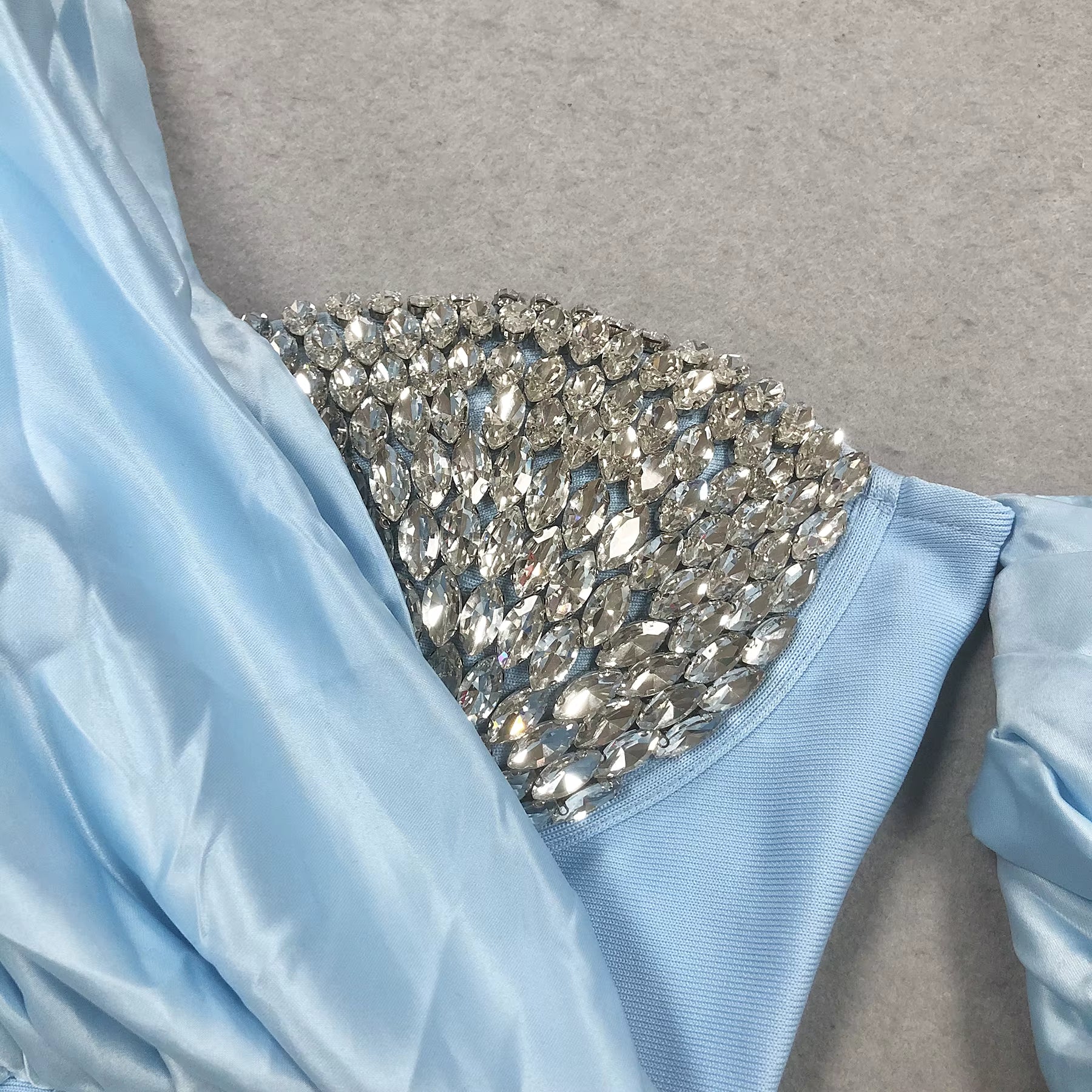 Delphine Off-Shoulder Rhinestone Gown