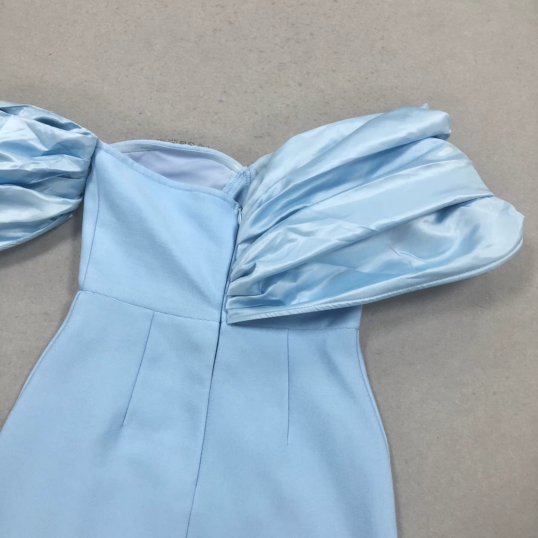 Delphine Off-Shoulder Rhinestone Gown