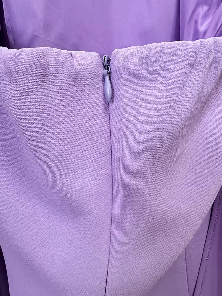 Seraphine Crystal Halter Cape Gown