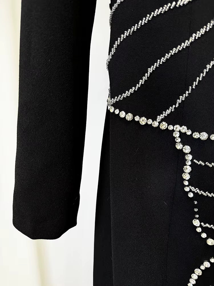 Diamara Beaded Diamond Formal Gown