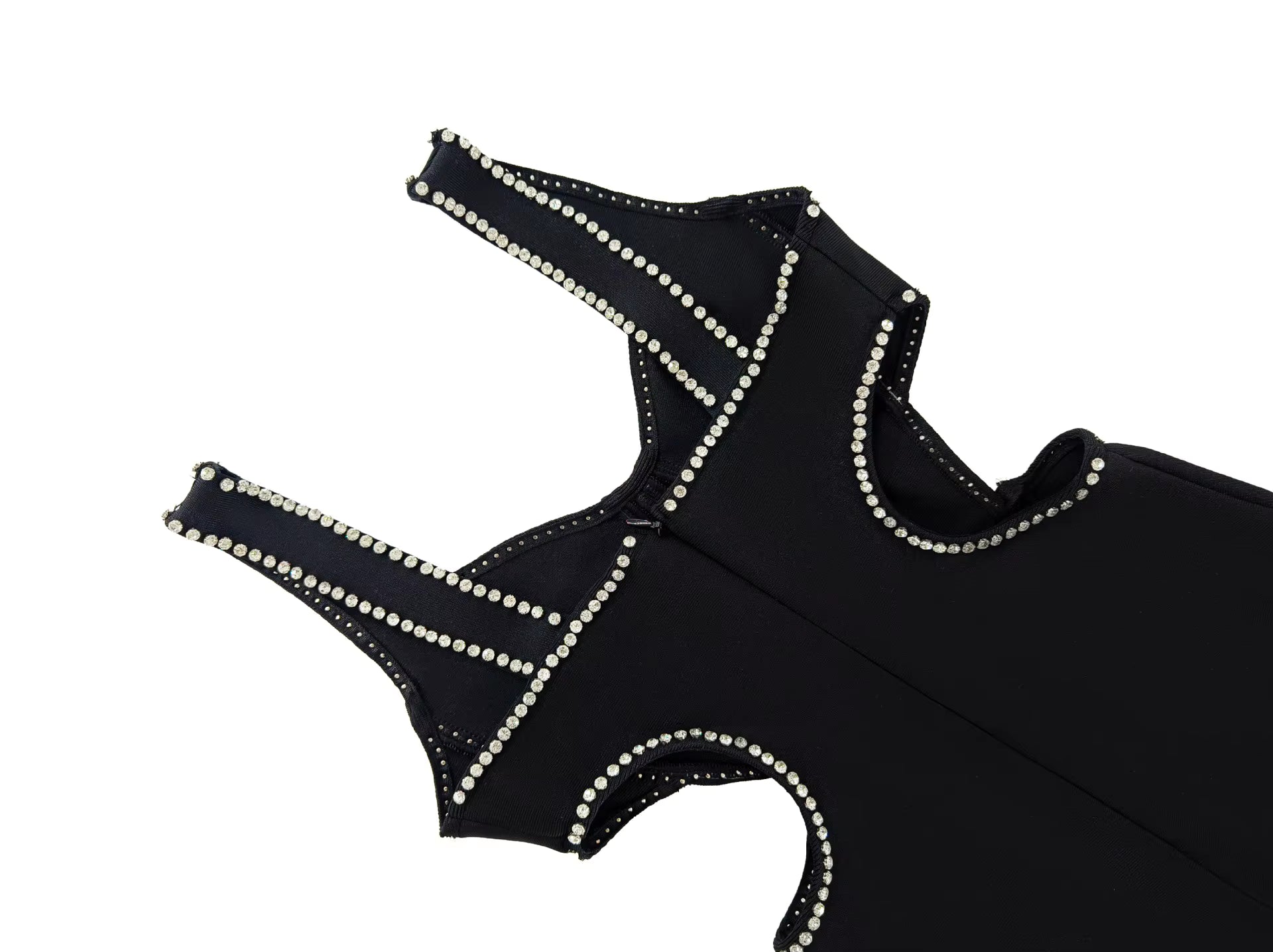 Odessa Rhinestone Cut-Out Maxi Gown