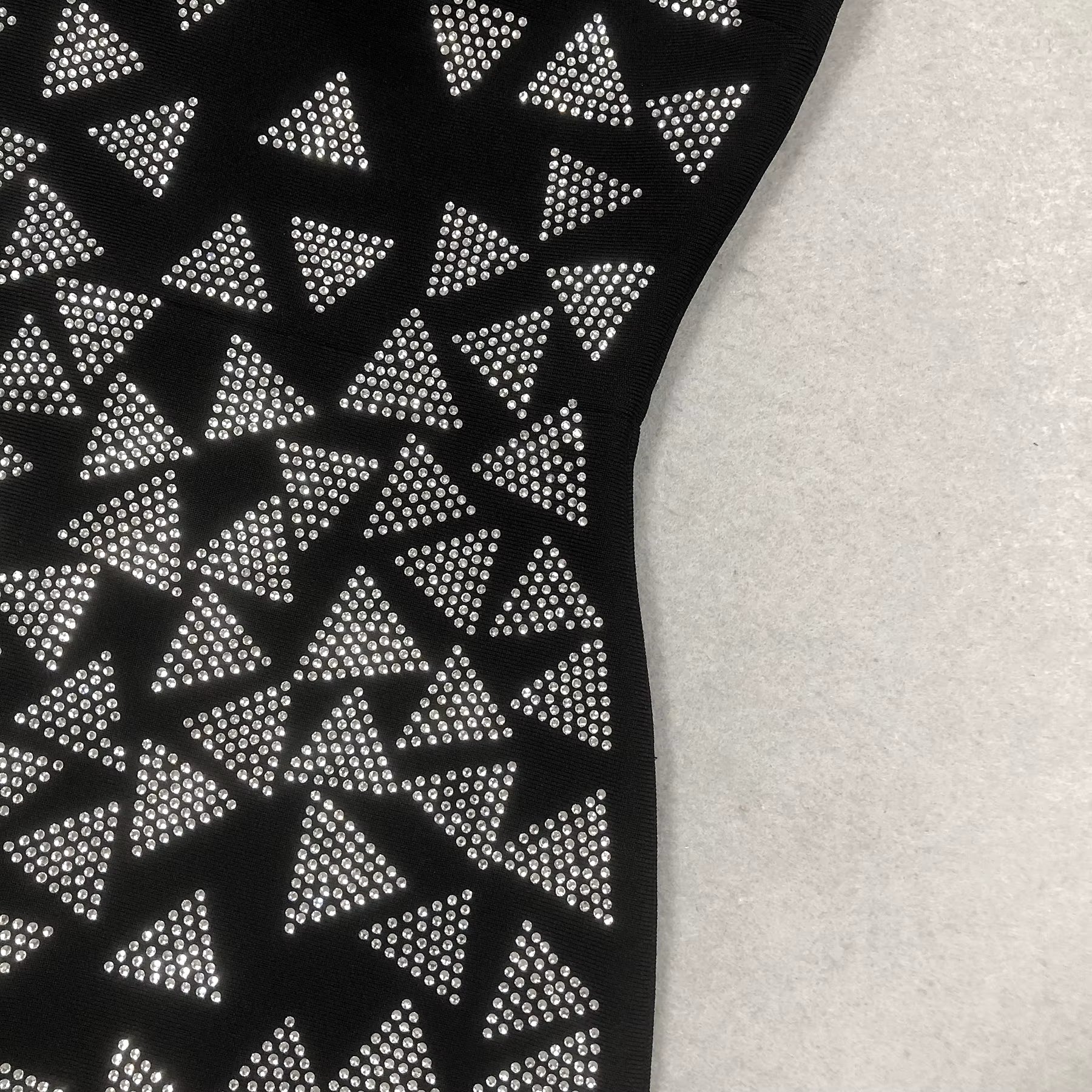 Luna Noir Diamond Backless Prom Maxi Dress