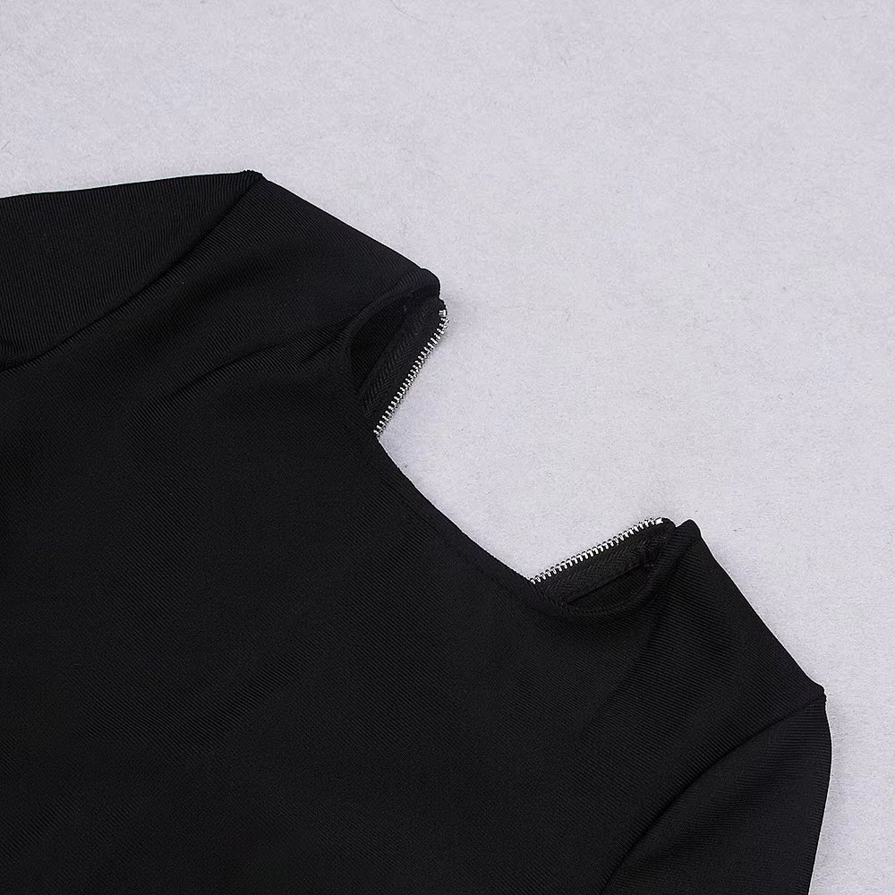 Seraphine Crystal Backless Midi Dress