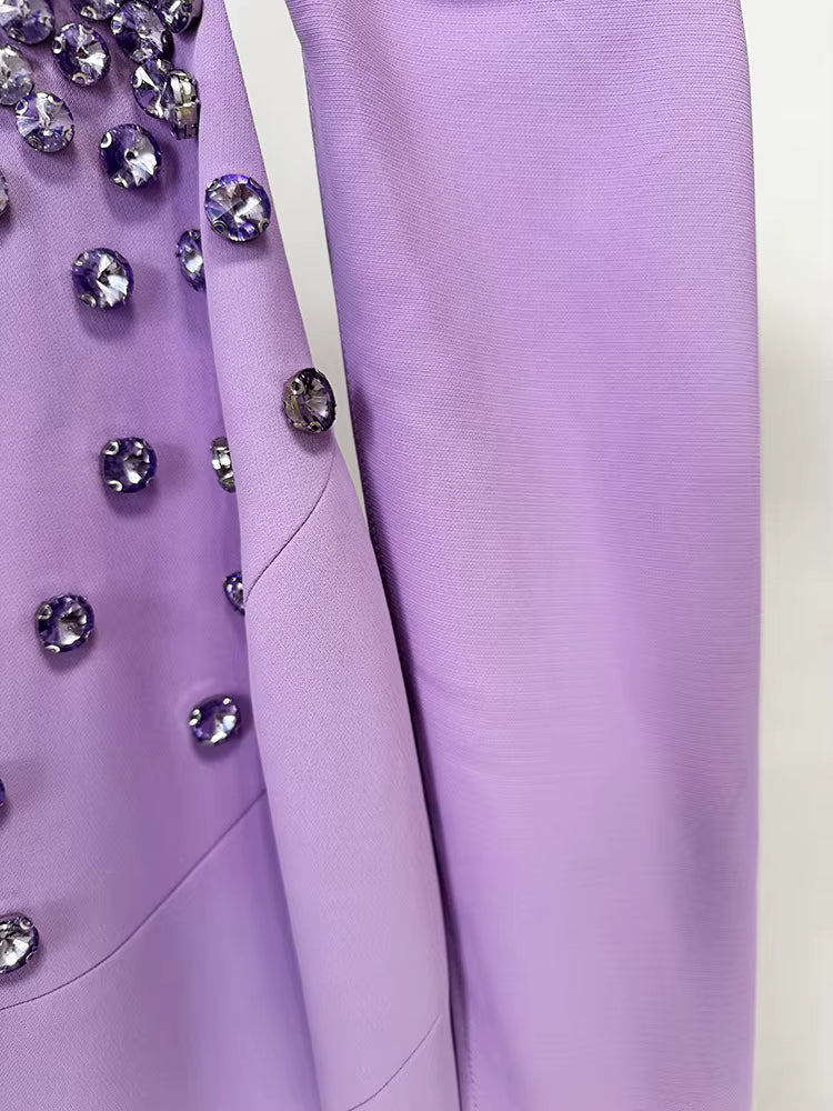 Seraphine Crystal Halter Cape Gown