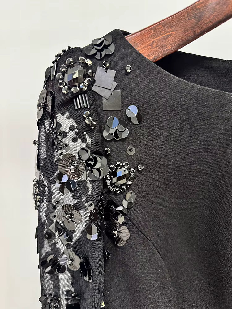 Elysia Sequin Mesh Mermaid Maxi Dress