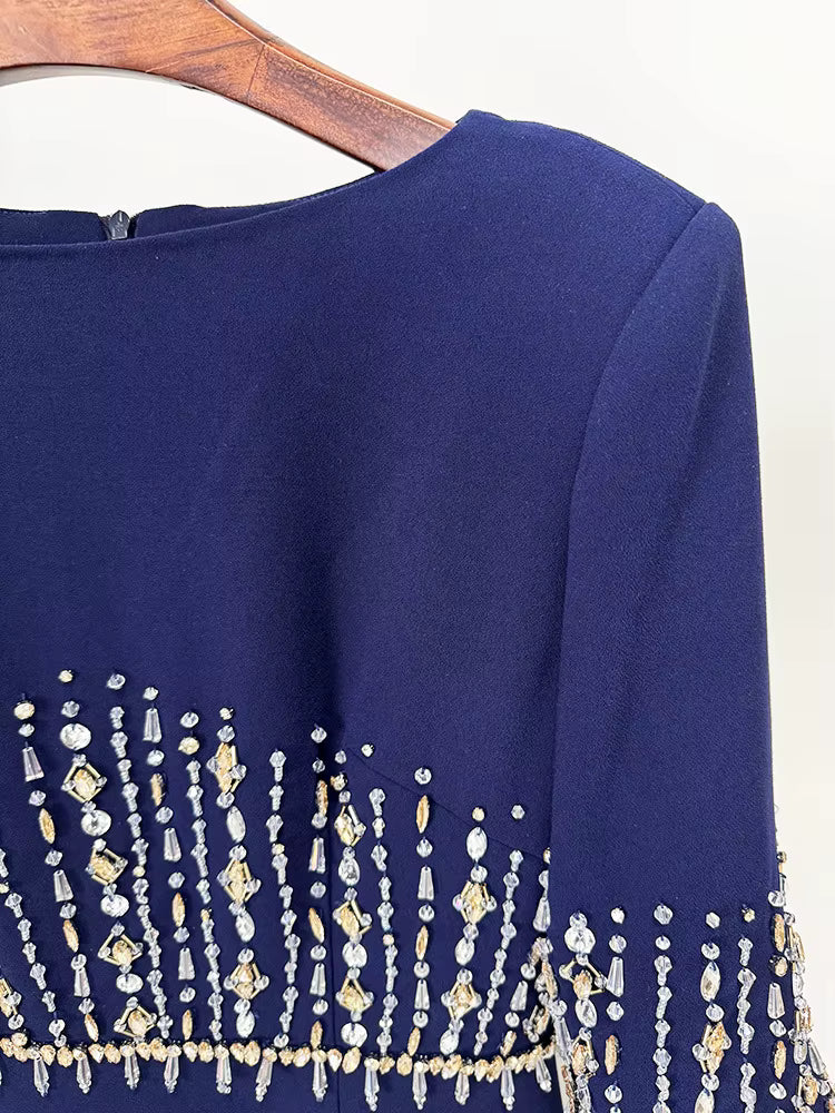 Marseille Beaded Diamond Evening Gown