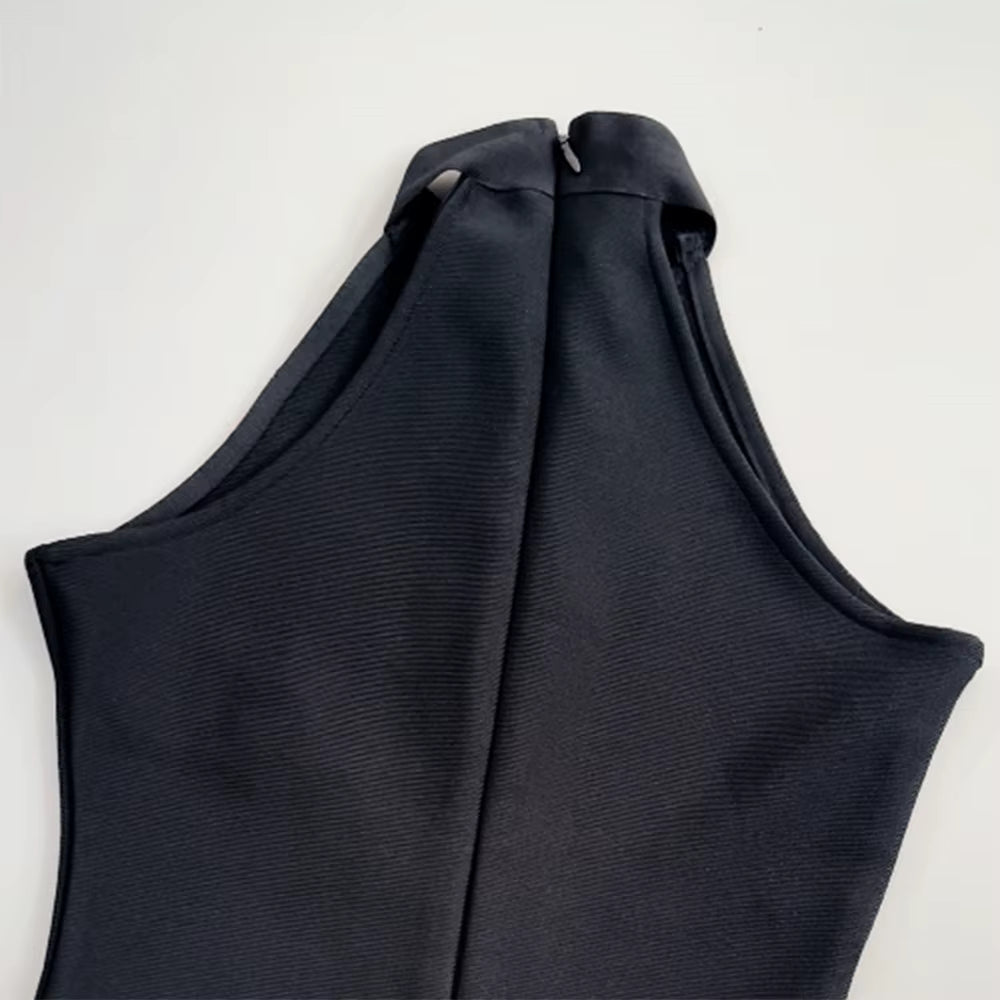 Averine Patchwork Halter Maxi Gown