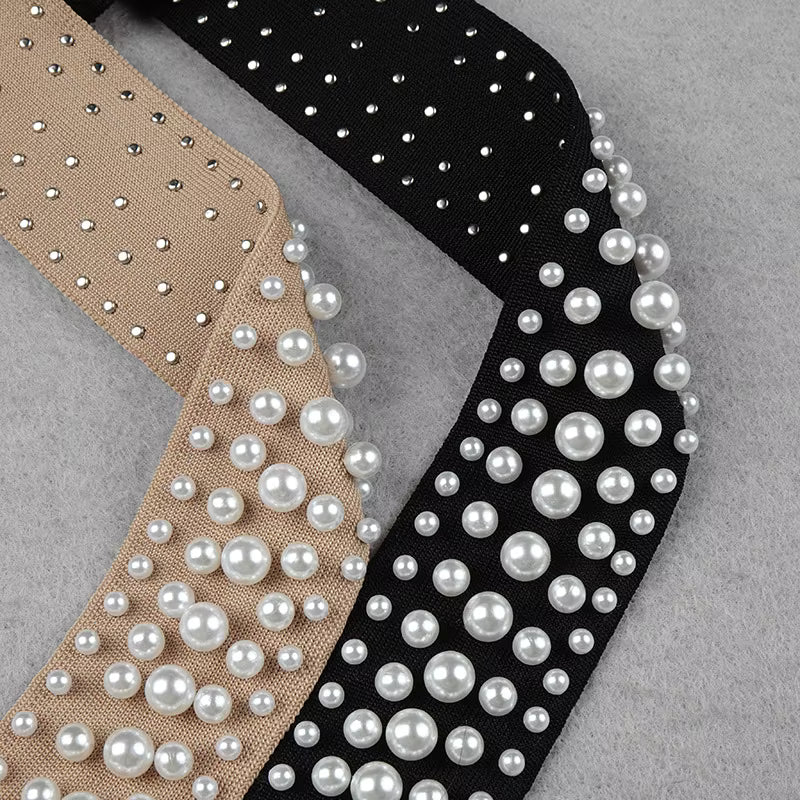 Seraphina Beaded Corset Halter Evening Dress | by Luxe Lane | from Luxe Lane | | White XS |