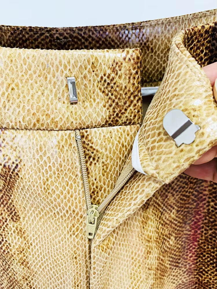 Aurelia Snake Print Satin Set