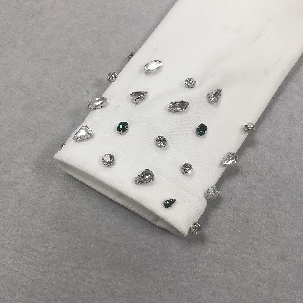 Rhinestone Bandage Evening Dress