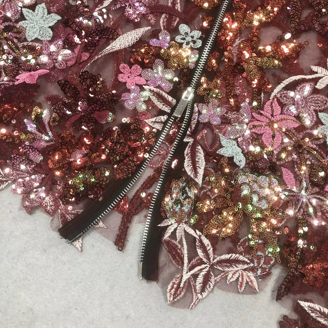 Aurora Fleur Embroidered Sequin Gown