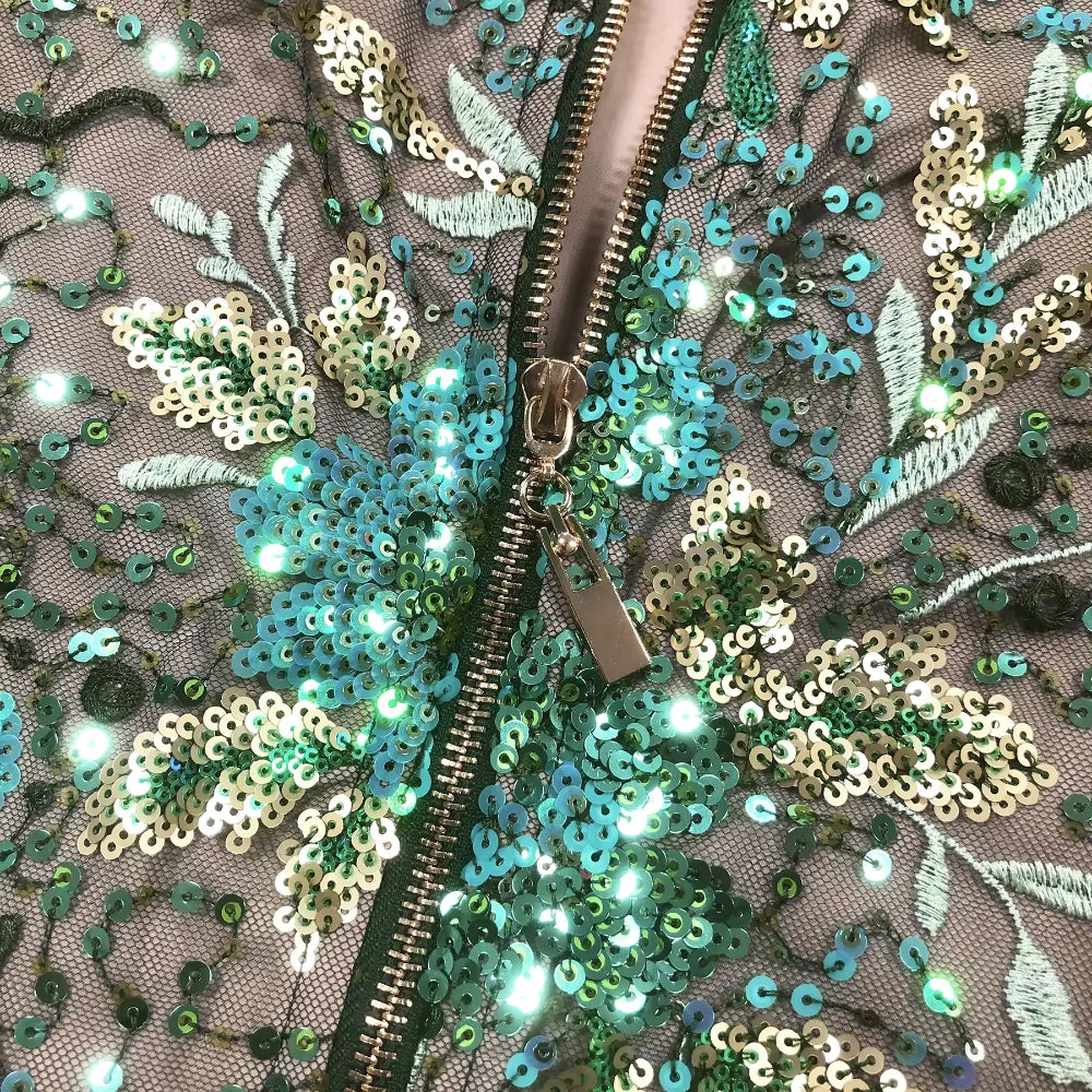 Marcelle Embroidered Strapless Mesh Gown