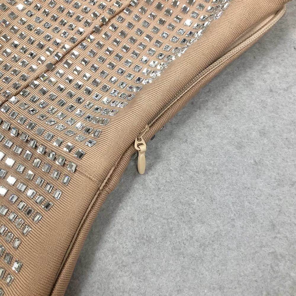 Radiant Rhinestone Maxi Gown