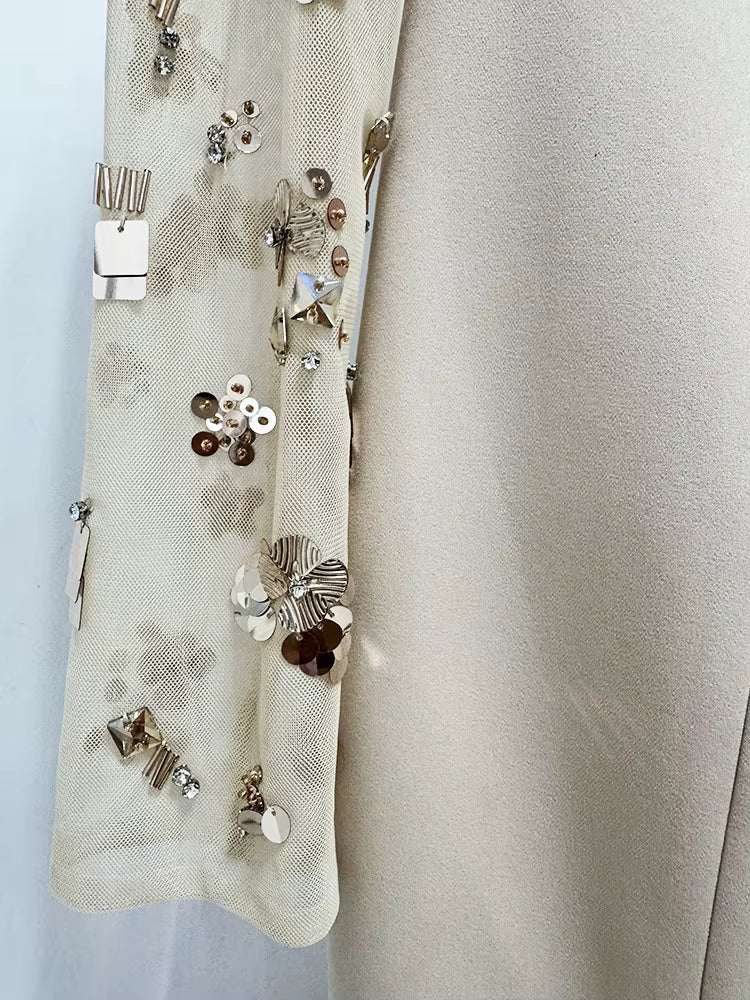 Elysia Sequin Mesh Mermaid Maxi Dress