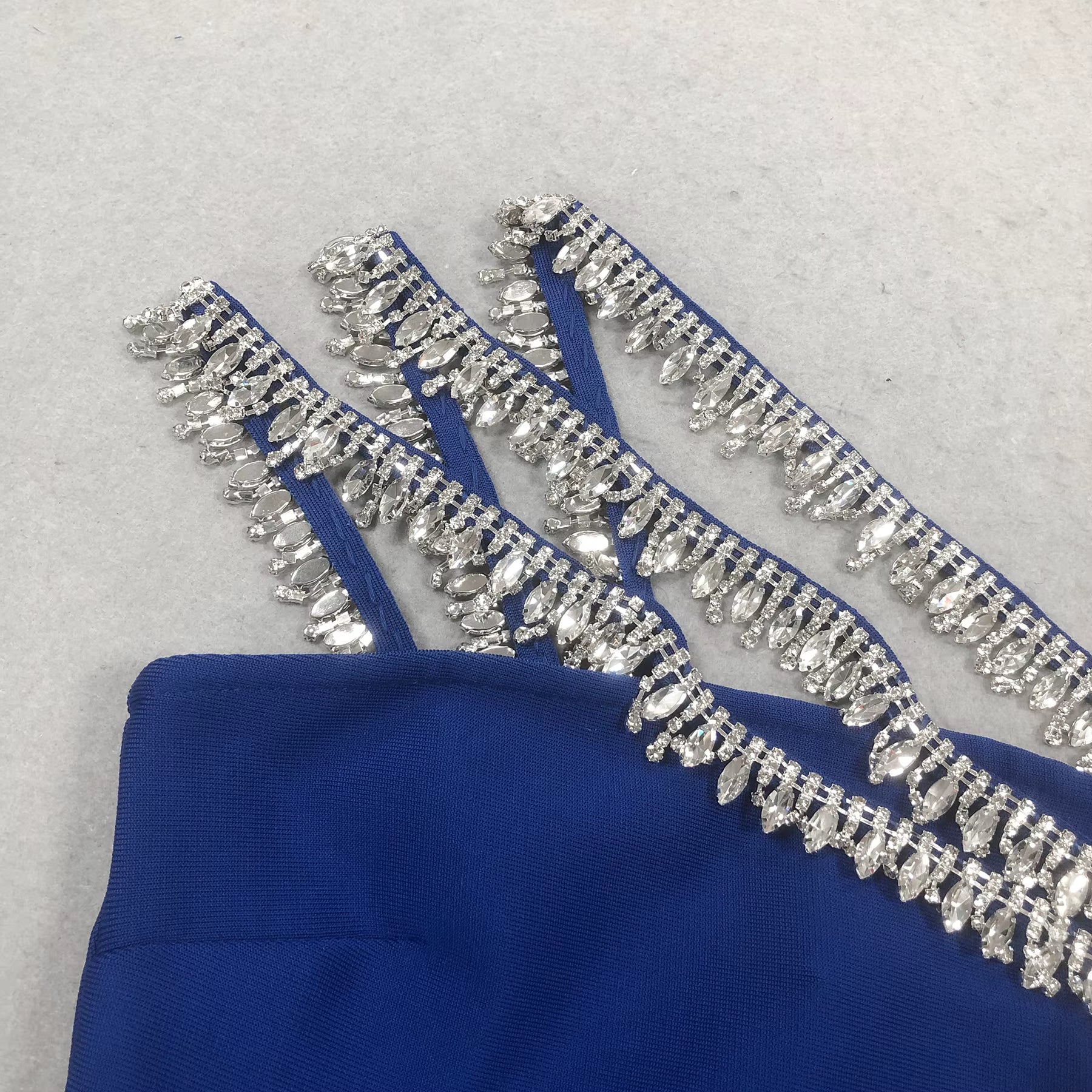 Seraphine One-Shoulder Rhinestone Maxi Gown