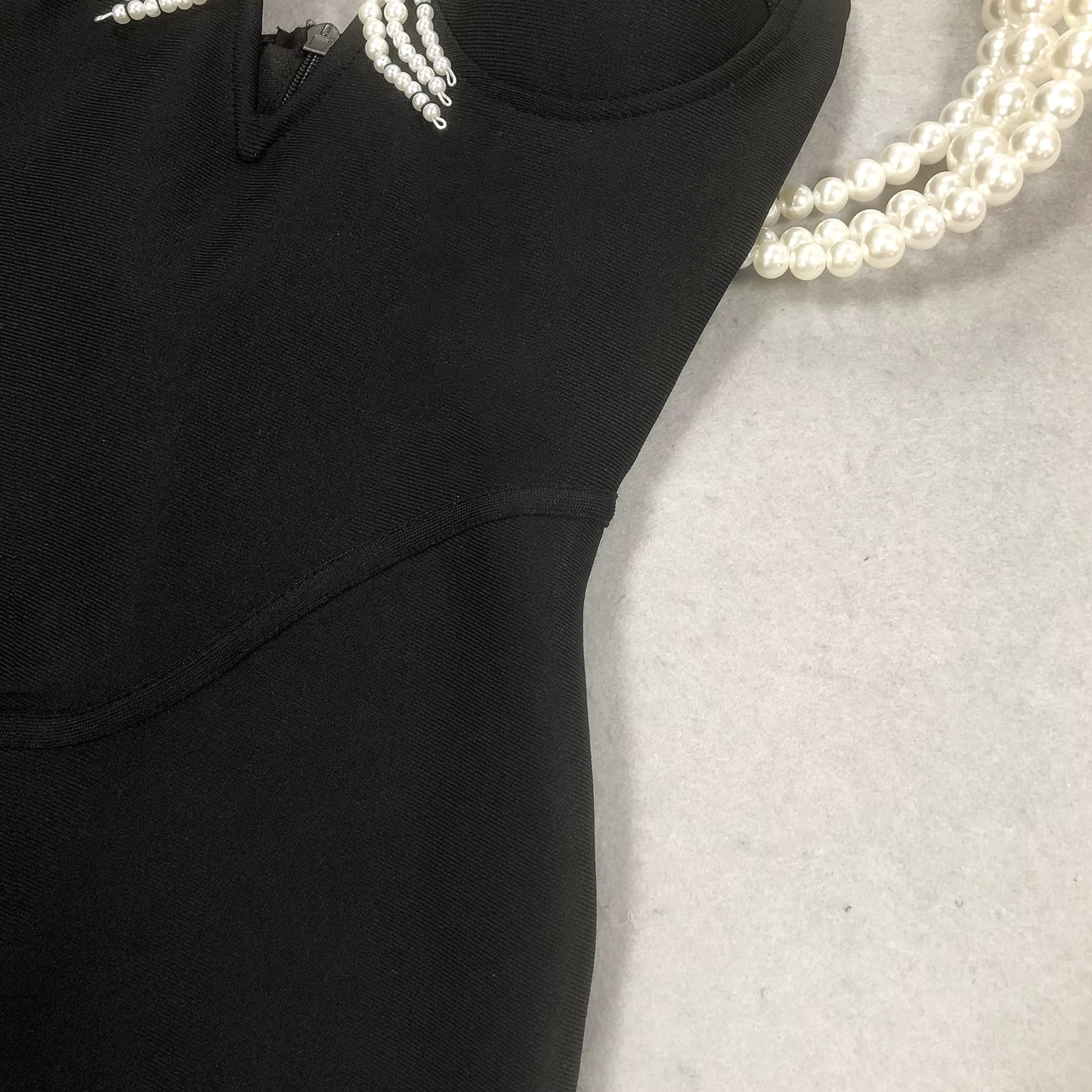 Midnight Pearl Elegance Gown