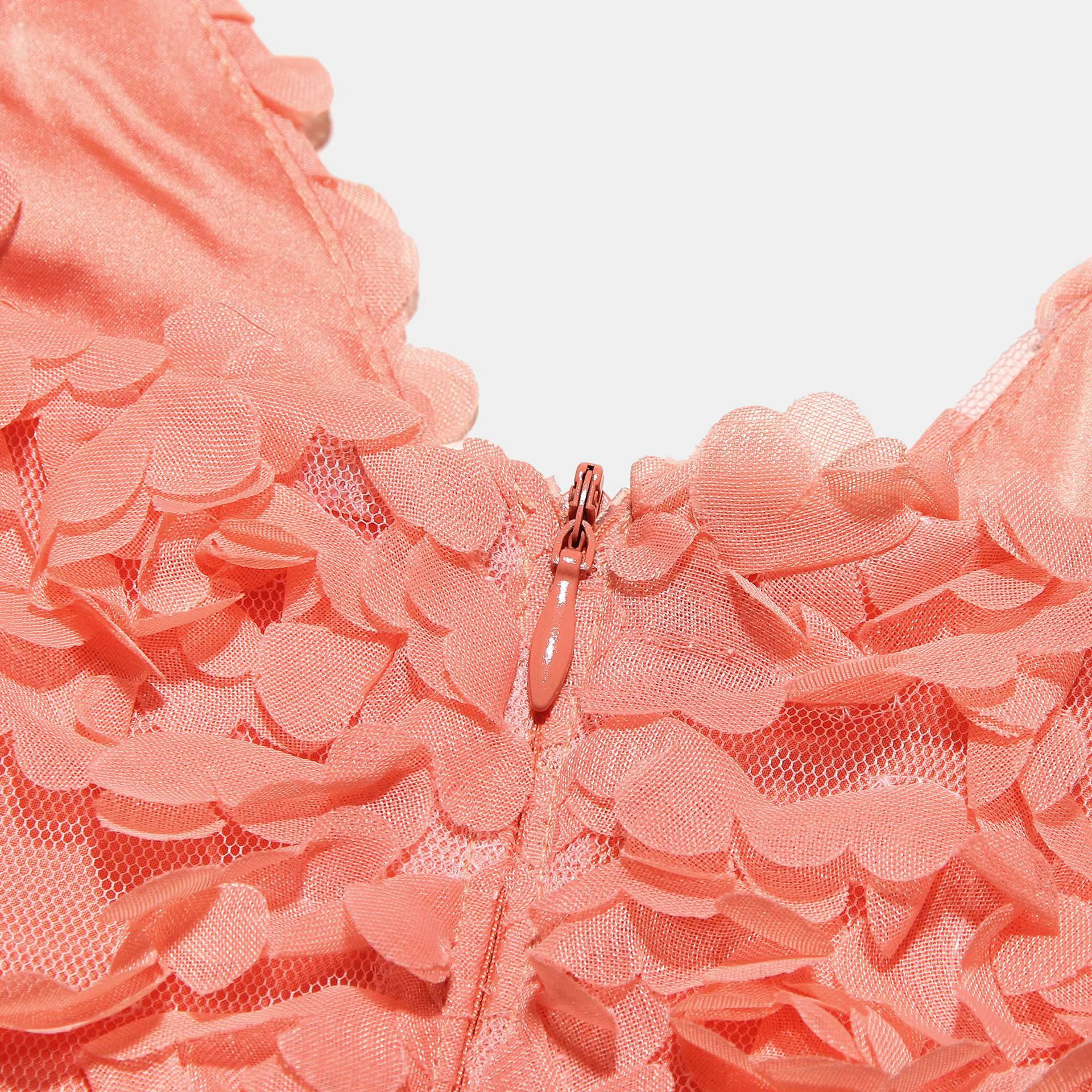 Lunessa Apricot Deep V Mini Dress