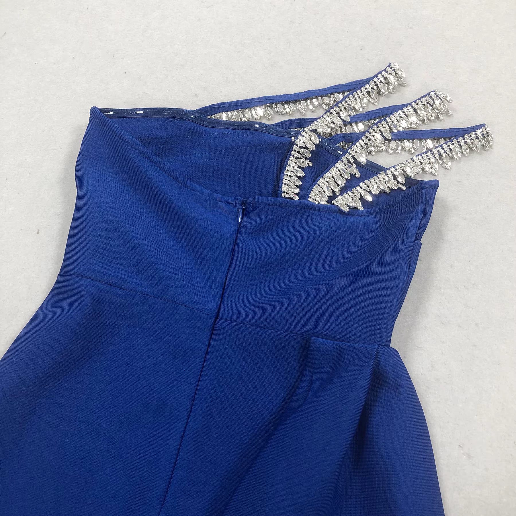 Seraphine One-Shoulder Rhinestone Maxi Gown