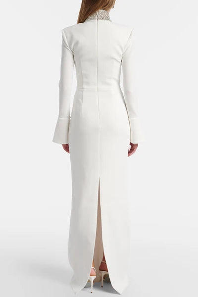 Ivory Crystal Illusion Gown