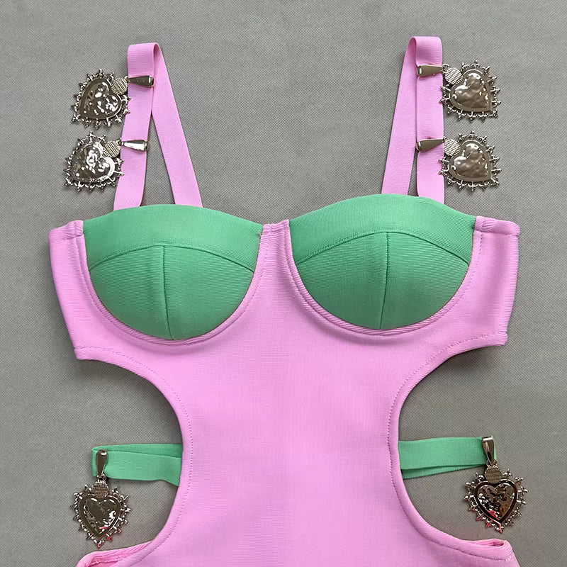 Hollow Out Bandage Mini Dress