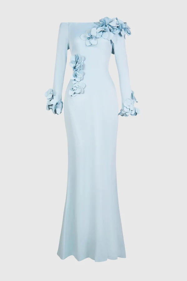 Celestia 3D Floral Maxi Gown
