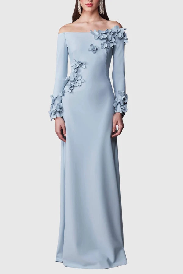 Celestia 3D Floral Maxi Gown