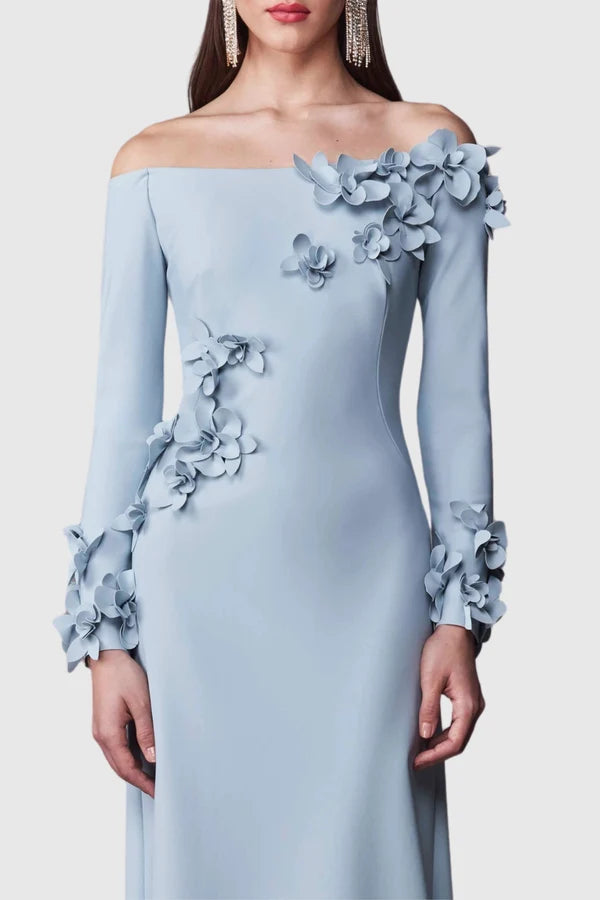 Celestia 3D Floral Maxi Gown
