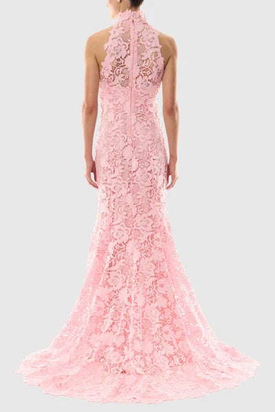 Blush Lace Mermaid Gown