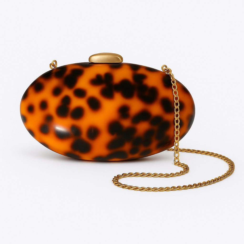 Acrylic Amber Evening Clutch Bag by CJ | 0 from Luxe Lane | SKU: CJNS256524101AZ | Barcode:  | Options: Amber | Acrylic Amber Evening Clutch Bag