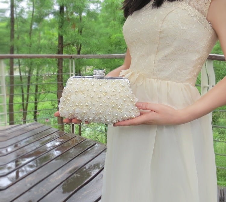 Acrylic Pearl Evening Bag – Round Crossbody Clutch by CJ | 0 from Luxe Lane | SKU: CJNS104711401AZ | Barcode:  | Options: Apricot pink | Acrylic Pearl Evening Bag – Round Crossbody Clutch